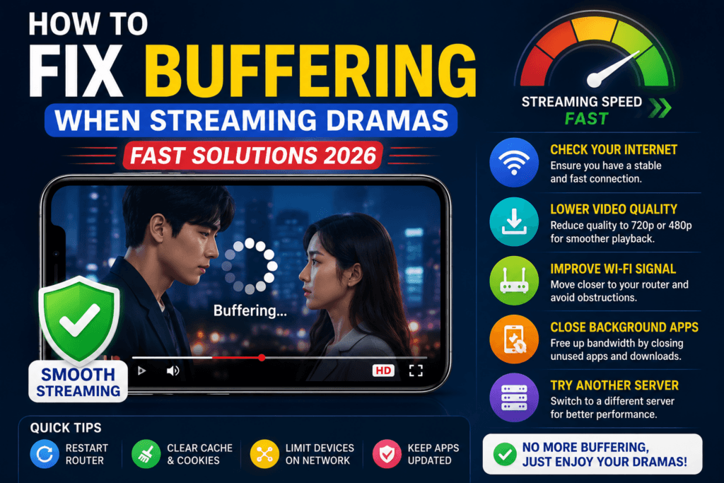 How to fix buffering when streaming dramas fast solutions guide